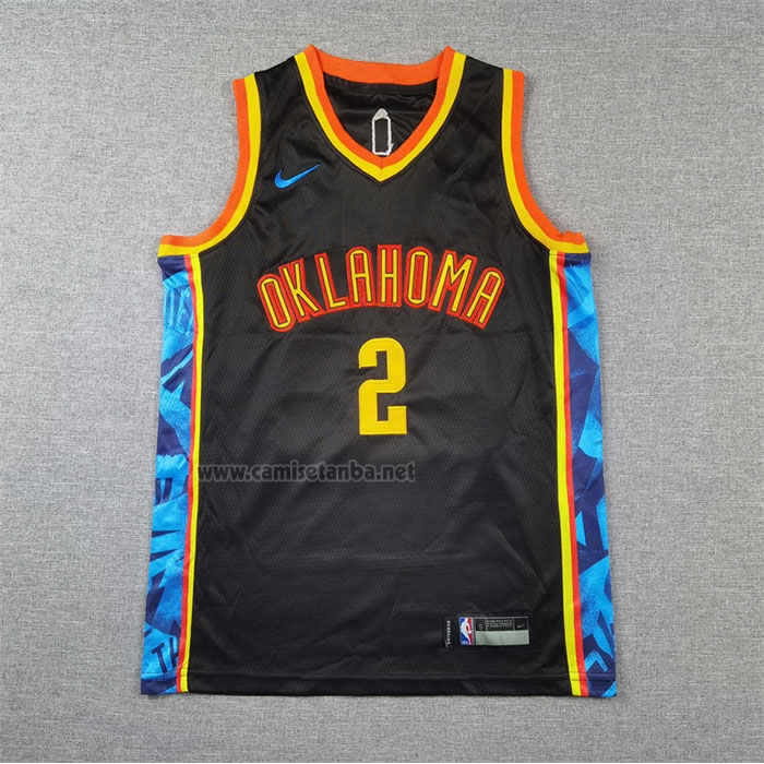 Camiseta Nino Oklahoma City Thunder Shai Gilgeous-Alexander #2 Ciudad 2024-25 Negro